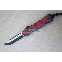 Heretic Hydra Tanto 2-Tone Black Red Camo Magnacut