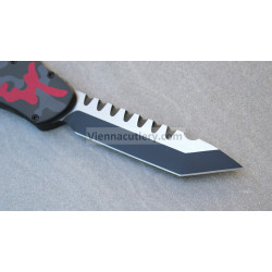 Heretic Hydra Tanto 2-Tone Black Red Camo Magnacut