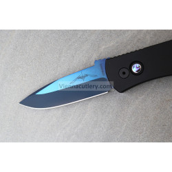 Protech Emerson CQC7 Sapphire Blue Blade Abalone Button