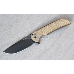 Protech Mordax Flipper AlBronze Gridlock Handle DLC Blade