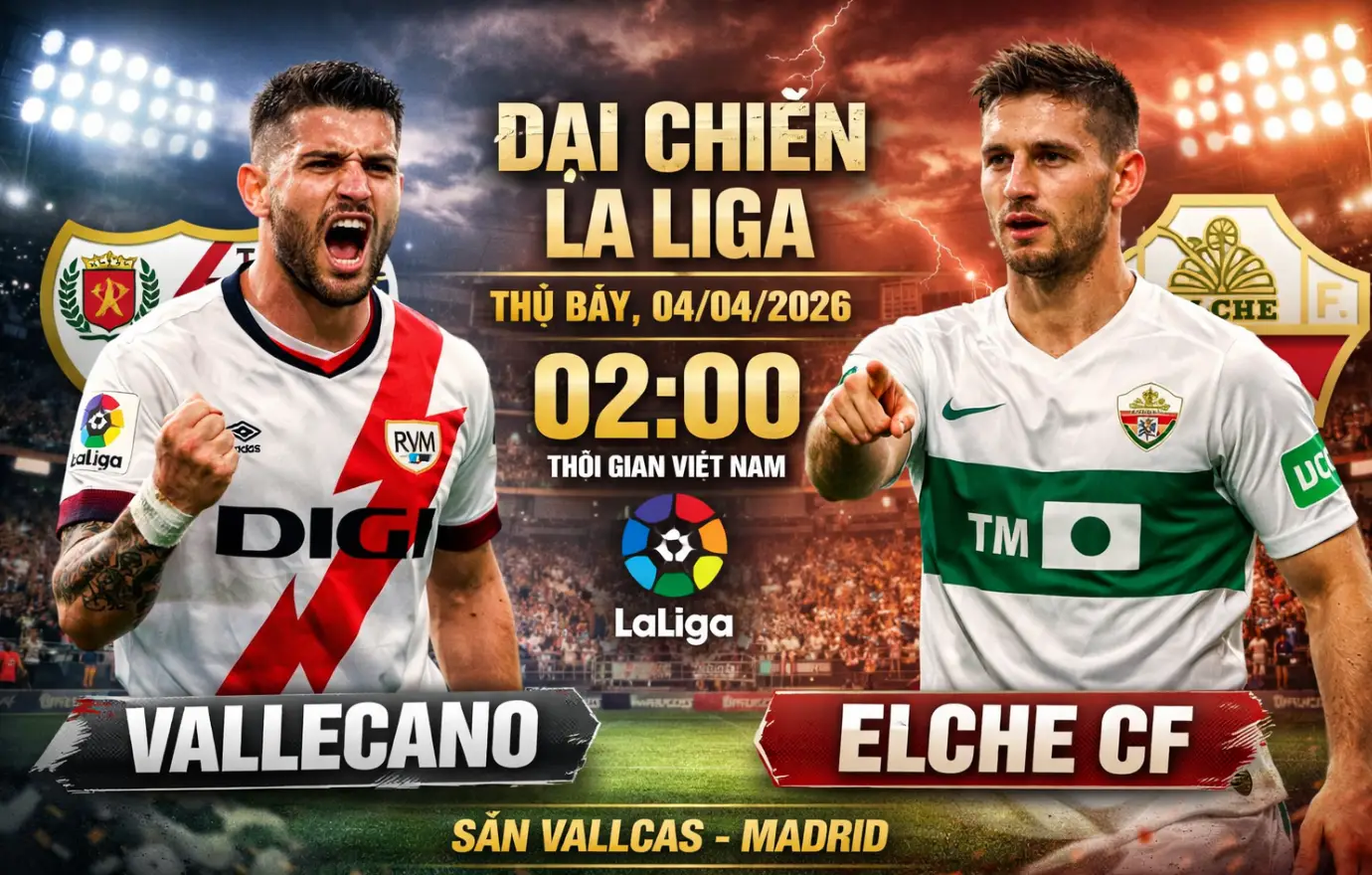 Nhận định Vallecano vs Elche CF: Cơ hội nào cho chủ nhà trong cuộc chiến cân não tại La Liga?