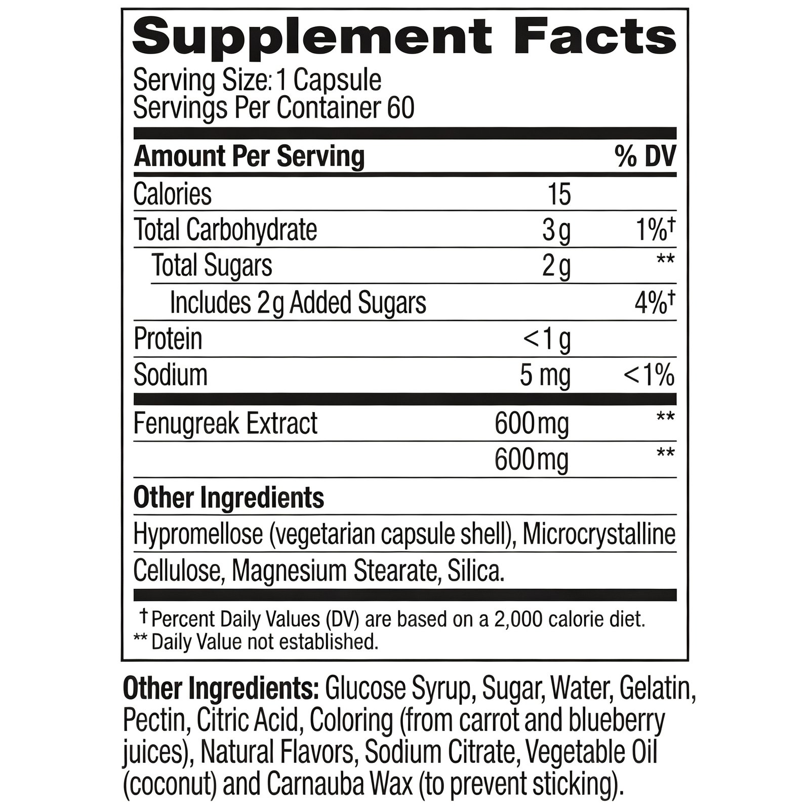 Fenugreek 600mg - Image 2